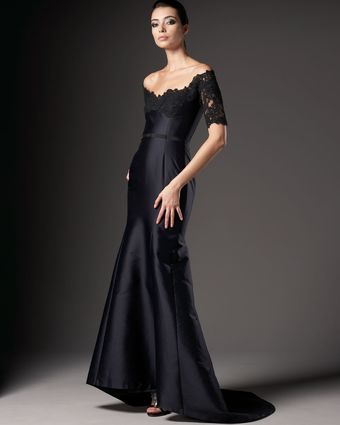 Redux Charles Chang-lima Lace-sleeve Gown - Lyst
