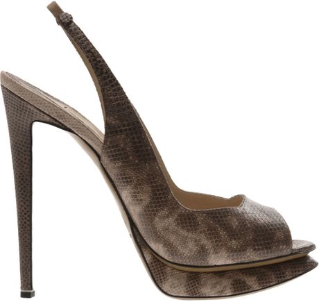 snake skin sling backs