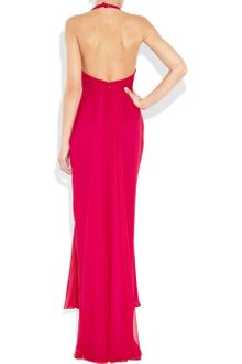 Notte By Marchesa Silk-chiffon Halterneck Gown - Lyst