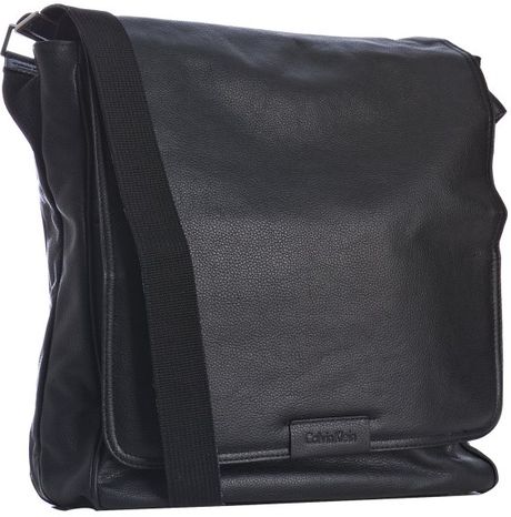 calvin klein black messenger bag