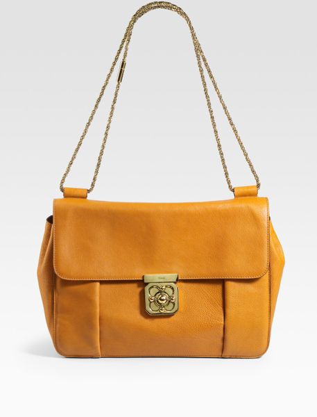 Chloé Elsie New Large Evening Shoulder Bag in Yellow (APRICOT) - Lyst