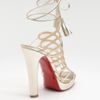Christian Louboutin Salsbourg Metallic Leather Strappy Sandals in Gold - Lyst