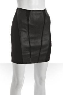 Helmut Lang Black Leather Bondage Mini Skirt - Lyst