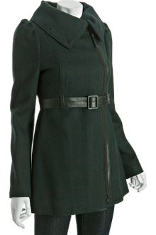 Mackage Peacock Wool Blend Plaid Aura Asymmetric Zip Coat - Lyst