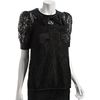 Marc By Marc Jacobs Black Lace Bow Detail Short Sleeve Blouse in Black - Lyst