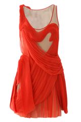 Julien Macdonald Twisted Pleat Silk Dress