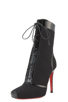 Christian Louboutin Patent-trim Felt Ankle Boot - Lyst