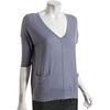 Autumn Cashmere Storm Cashmere Button Back Vneck Sweater in Blue - Lyst