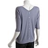 Autumn Cashmere Storm Cashmere Button Back Vneck Sweater in Blue - Lyst