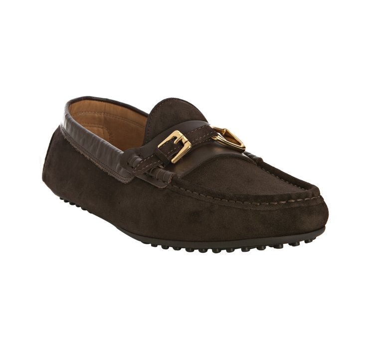 mens dark brown suede loafers