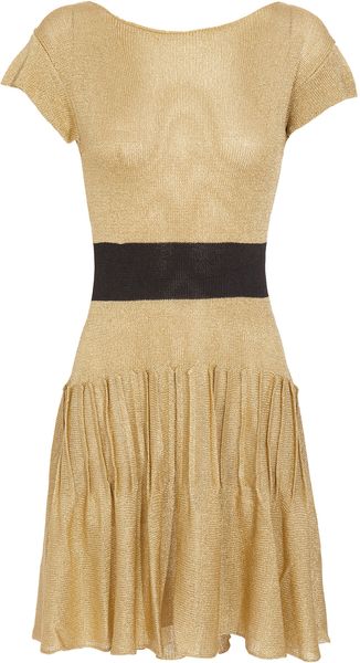 Tim Ryan Handmade Metallic Knit Dress - Lyst