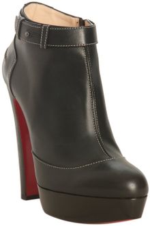 Christian Louboutin Black Leather Et Dun Plato 140 Platform Ankle Boots - Lyst