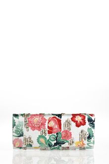Oscar de la Renta Satin Embroidered Roll Clutch - Lyst