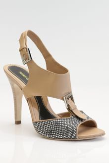 Rebecca Minkoff Metallic Suede & Leather T-strap Sandals - Lyst