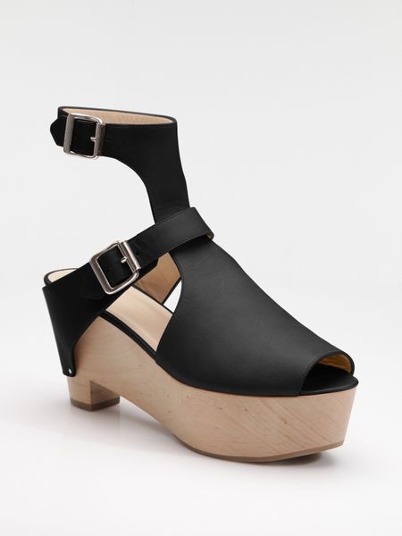 3.1 Phillip Lim Double Buckle Platform Sandals in Black (ONYX) - Lyst