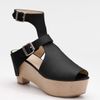 3.1 Phillip Lim Double Buckle Platform Sandals in Black (ONYX) - Lyst