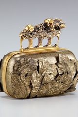 Alexander McQueen 3d Flower Knuckle Duster, Gold