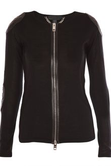 Burberry Prorsum Zip Front Knit Cardigan - Lyst