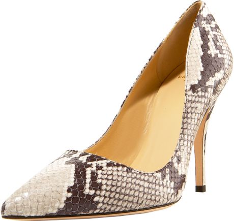 Kate Spade Licorice Snakeprint Pump in Animal (roccia)