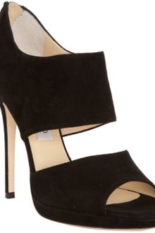 Jimmy Choo Black Suede Private Sandals - Lyst