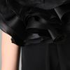Notte By Marchesa One Shoulder Column Gown with Flower in Black - Lyst