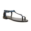 Bottega Veneta Dark Sky Blue Leather Thong Flat Sandals in Blue (sky) - Lyst