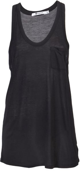 T By Alexander Wang Classic Tank in Black - Lyst