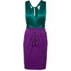 Gucci Vneck Dress in Purple (emerald) - Lyst