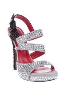 Cesare Paciotti Crystal Embellished Sandal - Lyst