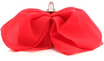 Christian Louboutin Loubi Bow Embellished Satin Clutch - Lyst