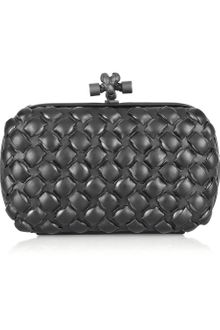Bottega Veneta Knot Intrecciato Leather Clutch - Lyst