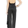Halston Heritage Stretch Satinjersey Halterneck Jumpsuit in Black - Lyst