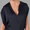 Vince Oversized Silk Top in Blue - Lyst