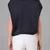 Vince Oversized Silk Top in Blue - Lyst