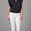 Vince Oversized Silk Top in Blue - Lyst