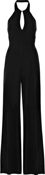Yves Saint Laurent Silk-crepe Halterneck Jumpsuit - Lyst