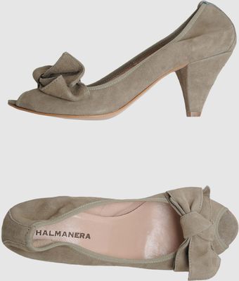Halmanera Pumps with Open Toe - Lyst