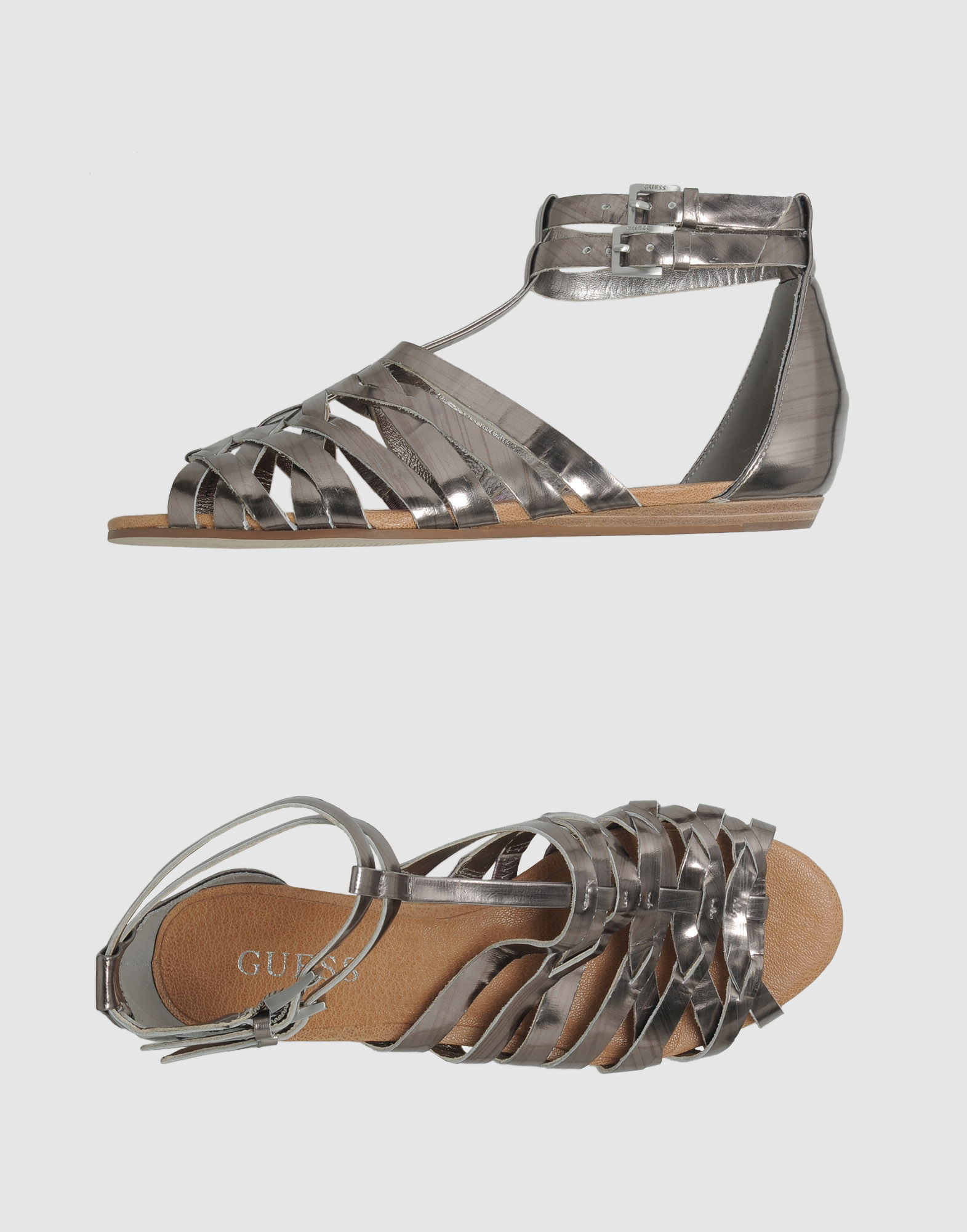 Guess Sandals in Silver (steel) Lyst