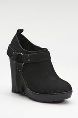 Opening Ceremony Suede Wedge Ankle Boots