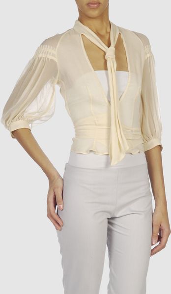 Costume National Blouse in White (ivory) - Lyst