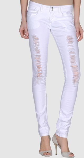 Patrizia Pepe Jeans in White - Lyst