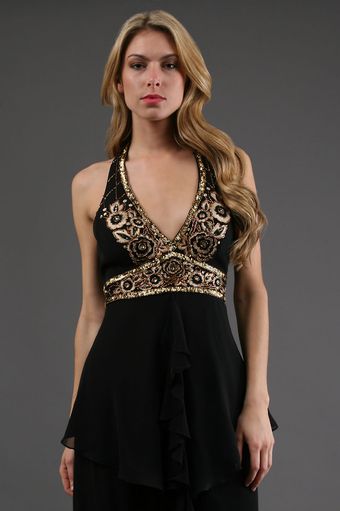 Sue Wong Embellished Halter Top 15% Off - Lyst