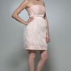 Sue Wong Strapless Feather Dress in Blush in Pink (blush) - Lyst