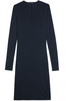 Calvin Klein V-neck Jersey Dress - Lyst