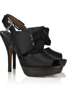 Marni Satin Bow Slingbacks - Lyst