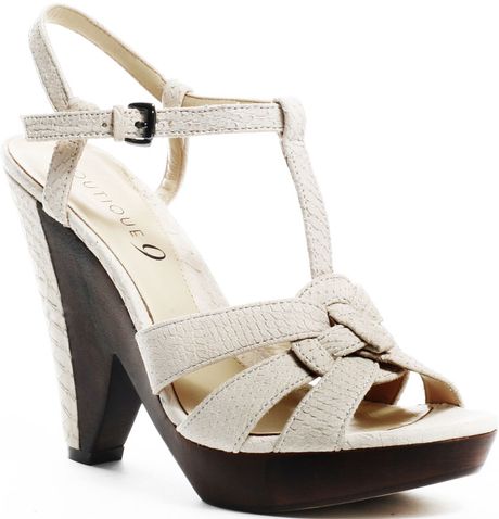 Boutique 9 Uziri Heel  Med Natural in Beige (natural) - Lyst