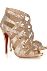 Christian Louboutin Balota 120 Glittered Multi-strap Sandals