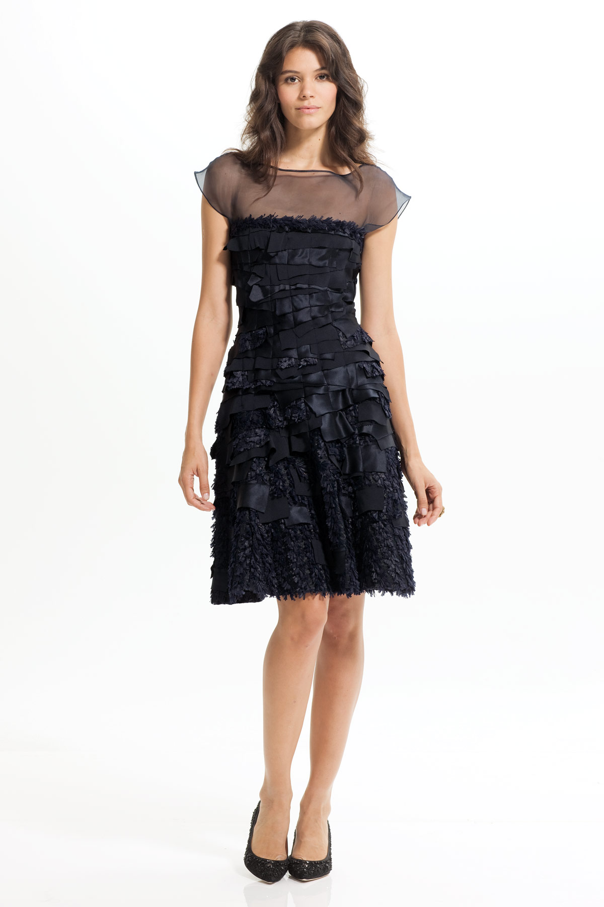 oscar de la renta navy gown