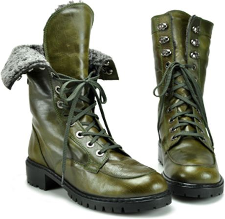 olive green combat boots women's