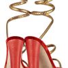 Marc Jacobs Wraparound Python and Velvet Sandals in Gold (red) - Lyst